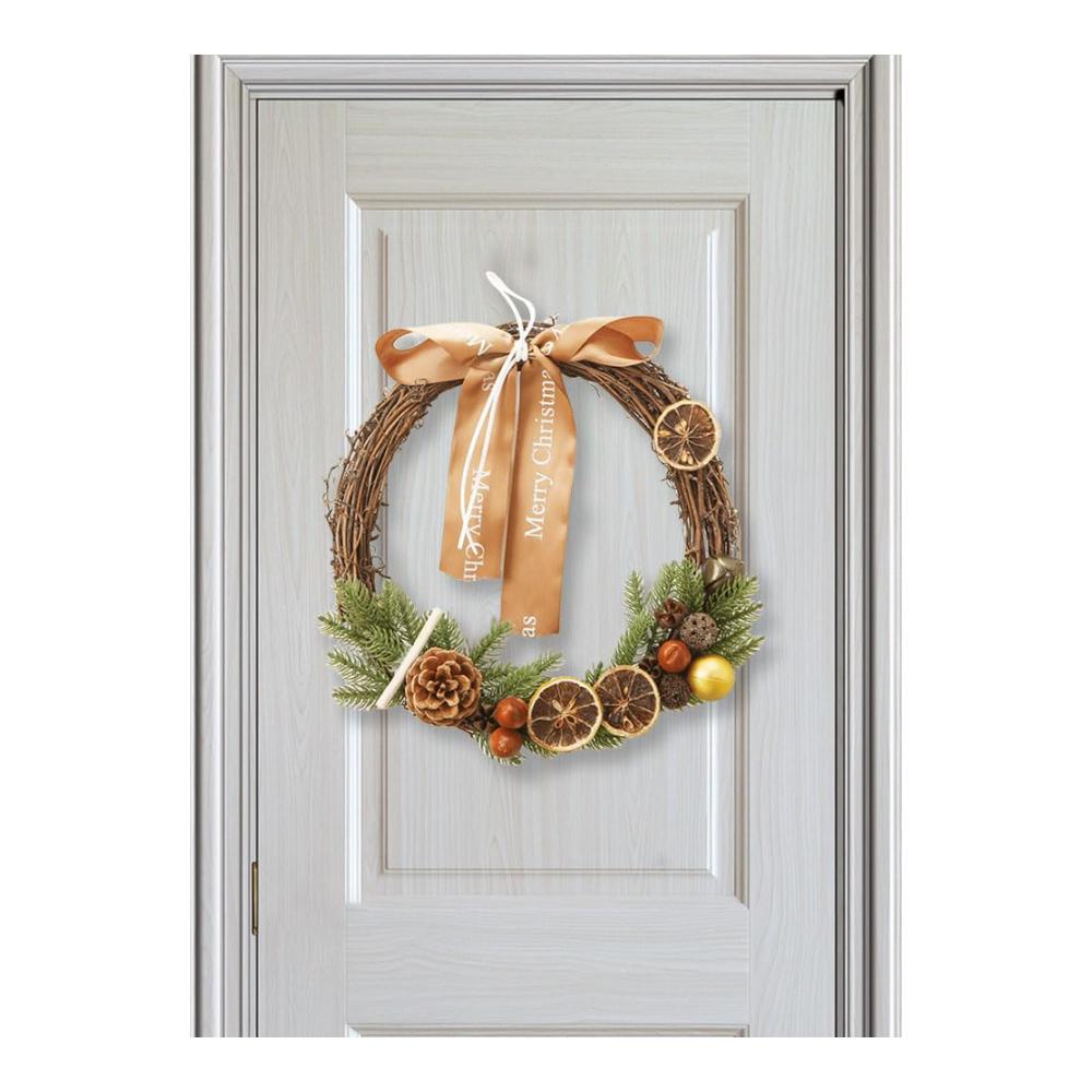 Entdecken Sie festliche Eleganz mit unseren realistischen PVC-Kränzen! Weihnachts-Wandbehang-Anhänger mit Ornamenten Schleife Beere Weihnachtsmann und Rentier. Künstlich gestaltet für Haustür Wand und Fenster. Verleihen Sie Ihrem Zuhause einen bezaubernden Charme! (F27