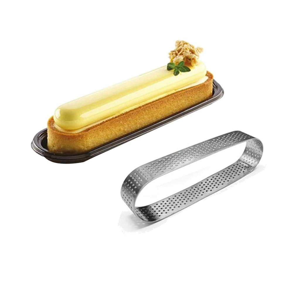Premium Backgenuss 30er Set ovale Torten- und Gebäckringe aus rostfreiem Edelstahl - Perforierte Backringe für perfekte Kreationen ideales Zubehör für exquisites Backen und beeindruckende Törtchenformen