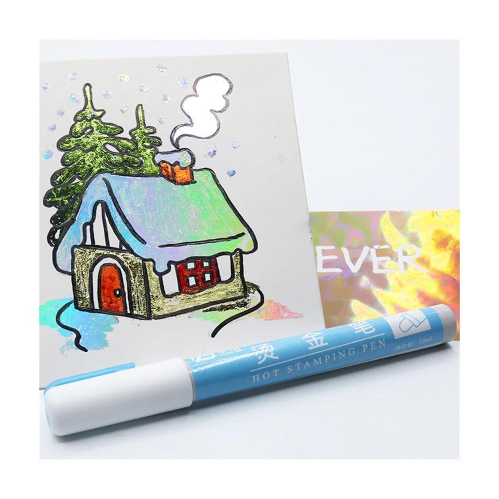 Hochwertiges Dekorpapier Set - Glitzernde Heißpräge Folie für DIY Kunst Scrapbooking und Geschenke - 20 Stück in lebhaftem Orange