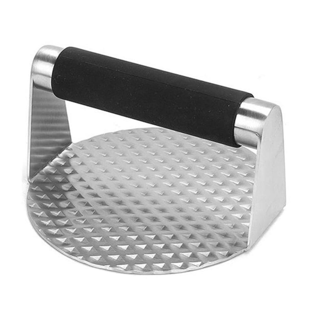 Edelstahl Fleischhammer & Burgerpresse Set - Profi Küchenhelfer für saftige Smash-Burger - Grillzubehör & Kochzubehör für perfekte Ergebnisse