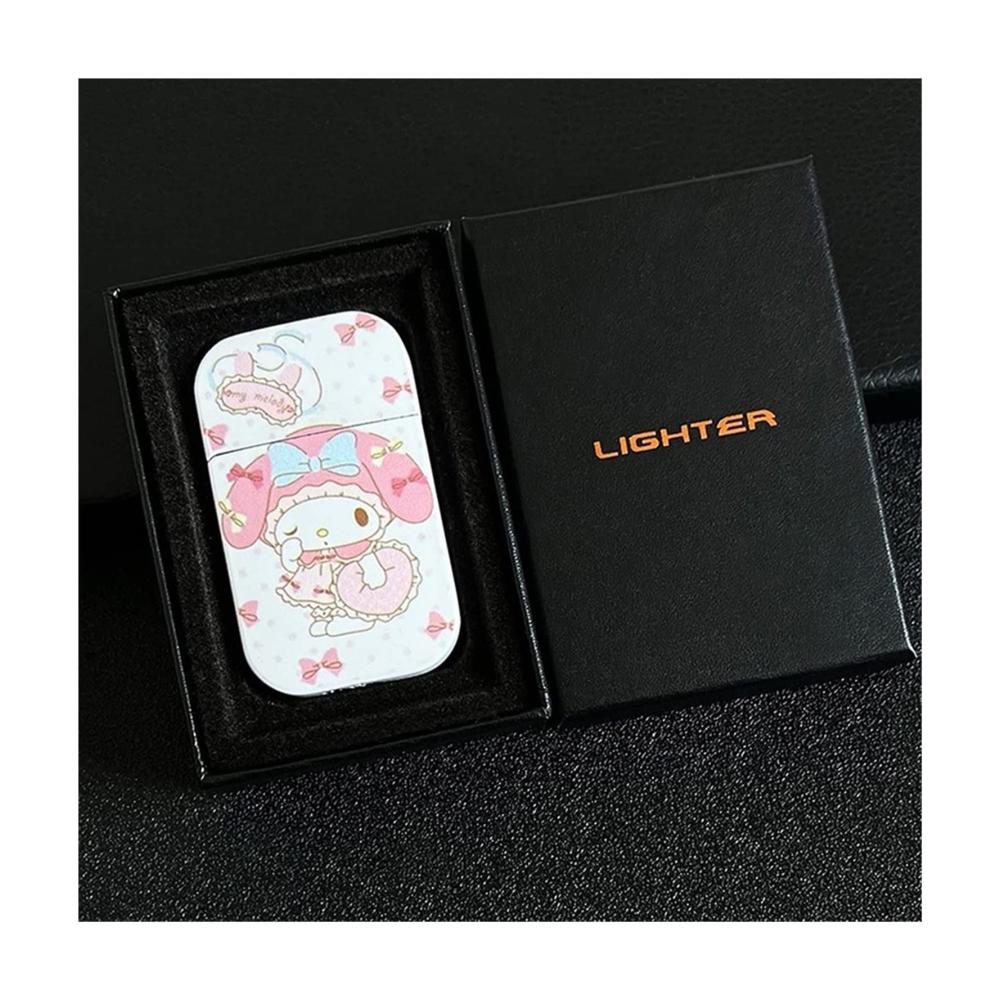 Exklusives Feuerzeug-Set Stilvolles Kerzenzubehör mit rosa Glitzer Hello Kitty Design nachfüllbar winddicht – Perfektes Geschenk in edler Box! (Farbe 1