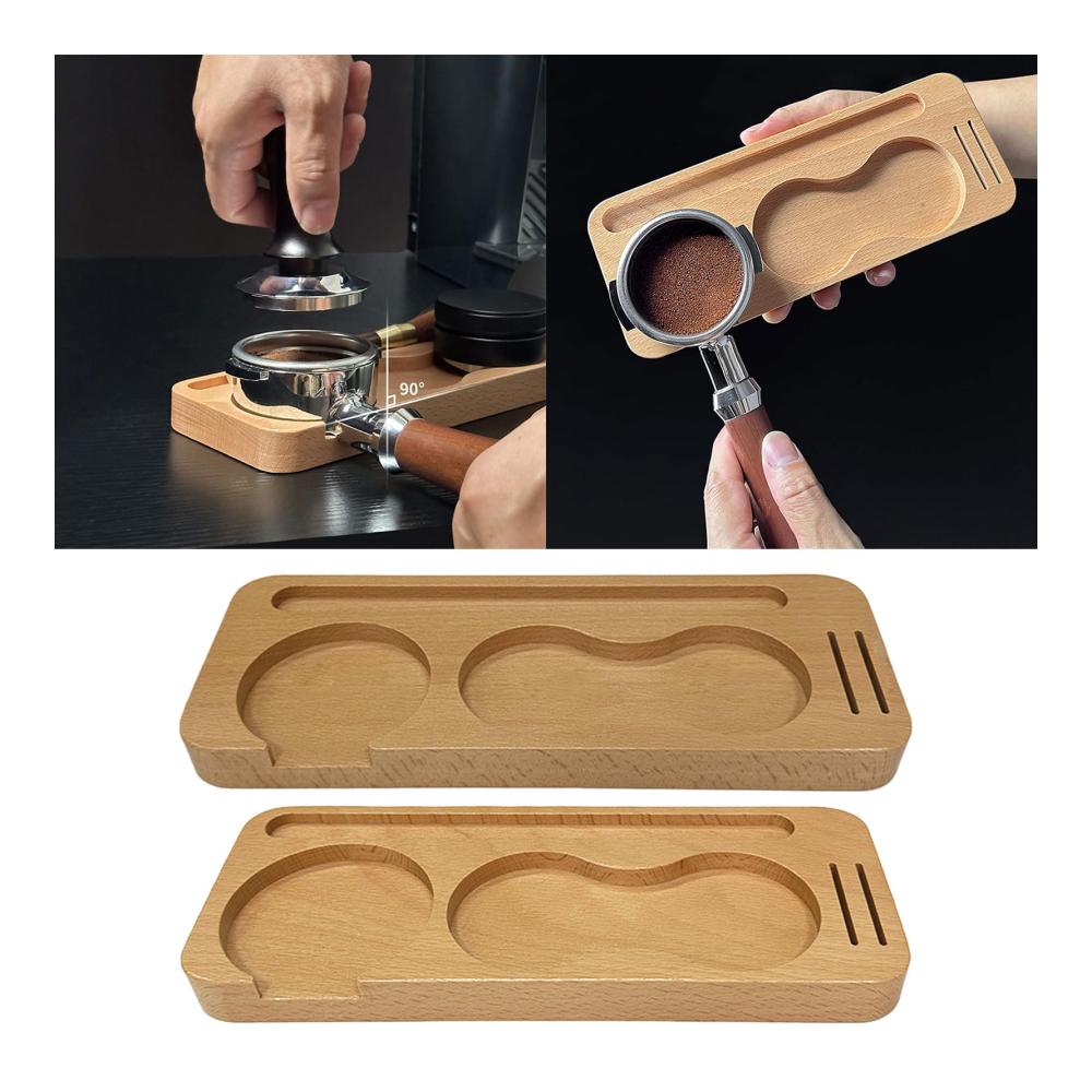 Perfekter Tamper-Ständer aus robustem Holz | Espresso & Kaffee-Tamping-Station | Unverzichtbares Zubehör für Kaffeeliebhaber | Praktisches Geschenk