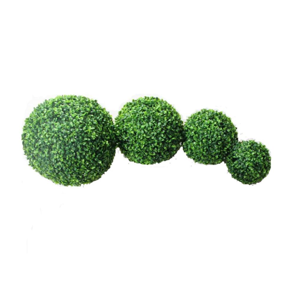 12-Zoll Blumen-Topiary-Ball Künstliche Hängepflanzen für Innen- und Außendeko - Simulation von Boxwood-Blumen - Dekorative Topiary-Bälle zum Aufhängen - Realistische Faux-Blumen