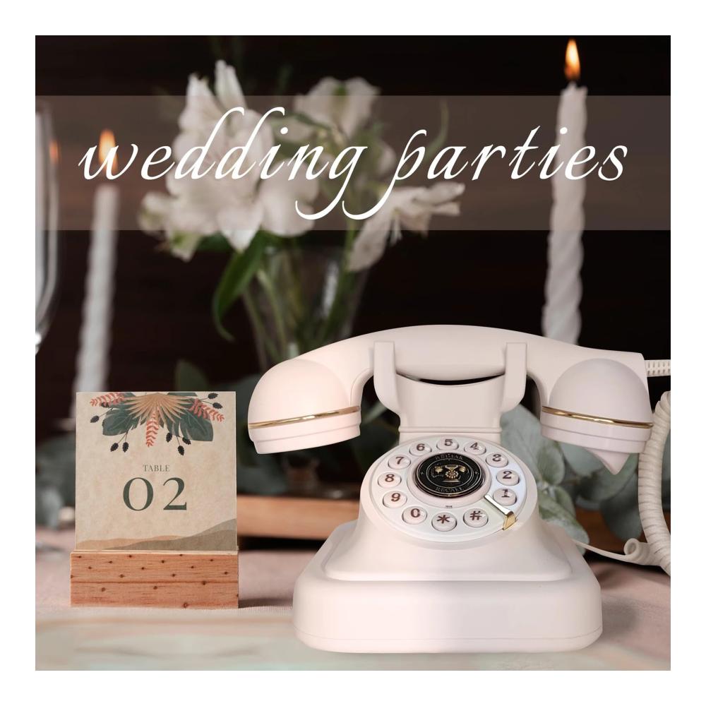 Empfang Hochzeitstelefon Klassischer Phonograph für Hochzeitssegen und -nachrichten | Tischtelefon mit Audio-Gästebuchfunktion für Heimdekoration und Büro