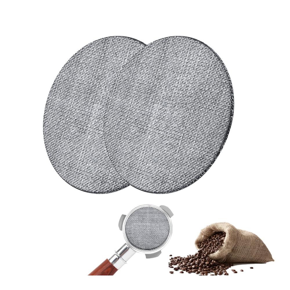 Mehrwegfilter Puck Sieb 51mm-2 Stück | Wiederverwendbare Espresso-Siebträger-Filterkörbe aus Edelstahl | 1.7mm Dicke 150μm | Für Espressokannen und Filterzubehör