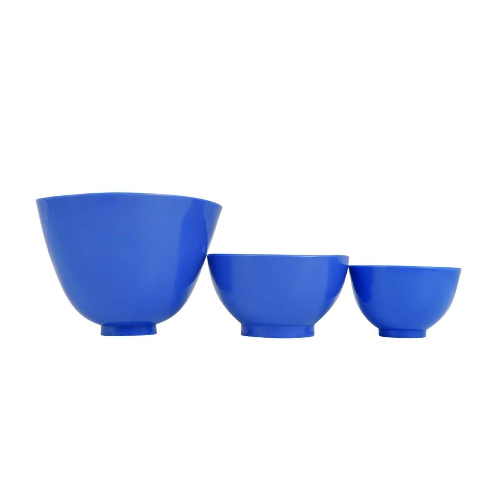Premium Silikon Rührschüssel Set - 4er Pack Flexibles Zubehör für Küche und Backen - Verschiedene Größen in Blau - Hochwertige Alginat-Schalen inklusive
