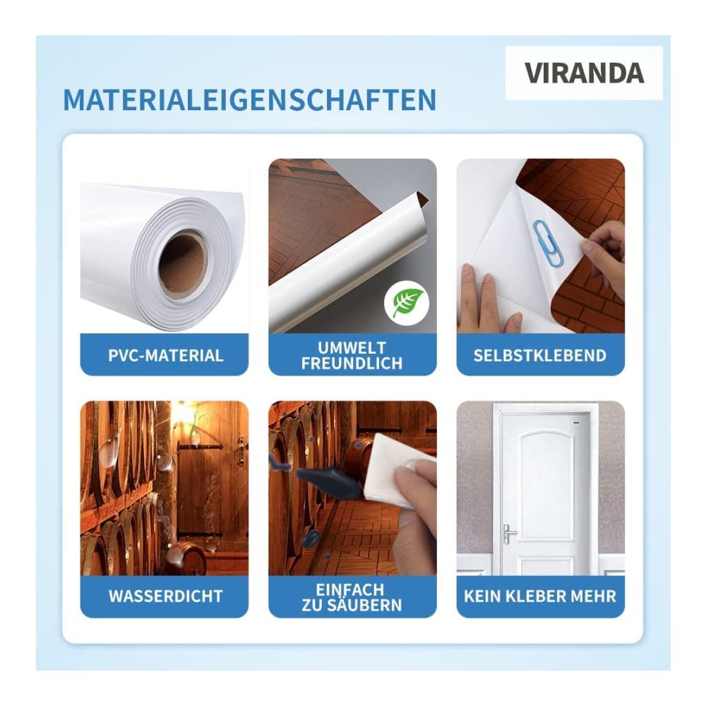 Türaufkleber 3D Meer Gebäude Leuchtturm Selbstklebend - Realistisches Türposter für Wohnzimmer Schlafzimmer Küche - XXL Tür Wandbild & Tür Foto 90x200cm - Einfache Tür Kunst & Wandaufkleber