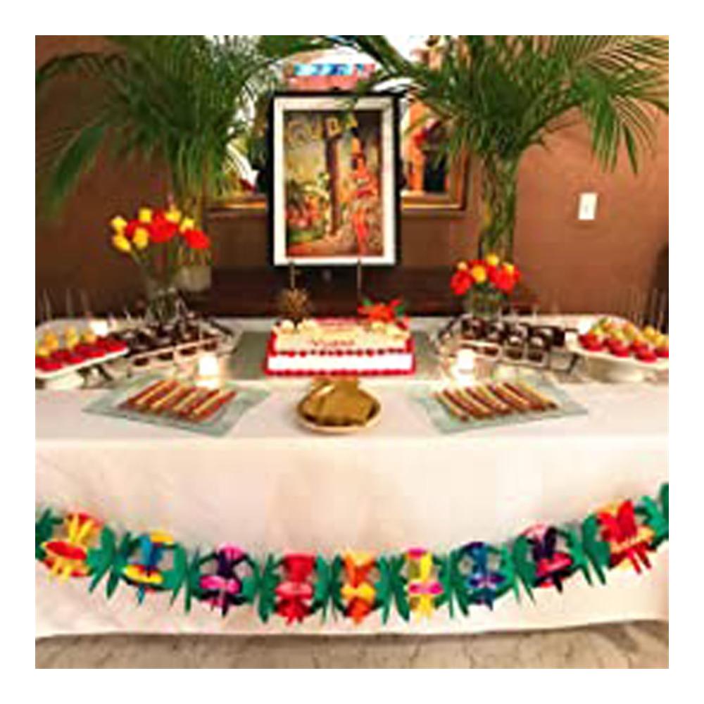 Hochwertige Konfetti-Girlande für Geburtstagsfeiern Hochzeiten und Partys - Dekorationen mit Jute-Wimpelkette Candy-Bar-Designs und Hawaii-Flair