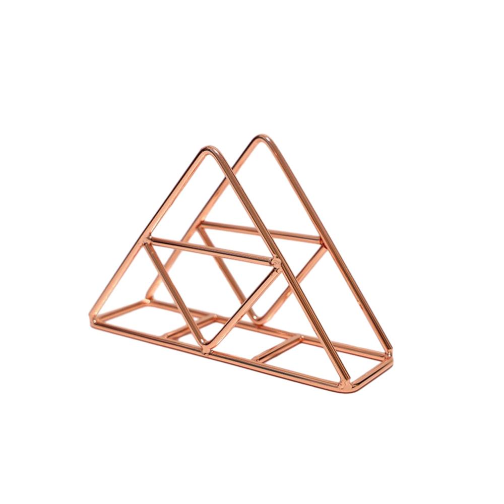 Metall Serviettenhalter - Stilvoller Tischorganizer für Küche und Esstisch - Freistehender Halter für Servietten - Roségoldenes Design für elegante Tischdekoration - Praktisches Zubehör für jede Party