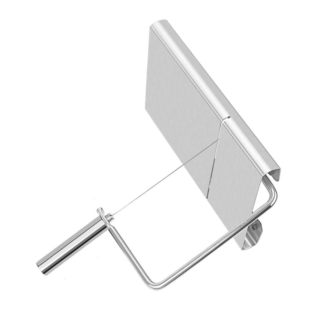 Präzises Edelstahl Käsemesser Set | Hochwertiges Schneidebrett für Metallkäse | Müheloser Drahtkäseschneider | Ideal für Blockkäse & Softfood | Butterschneidebrett Ersatz | Leicht zu verwenden