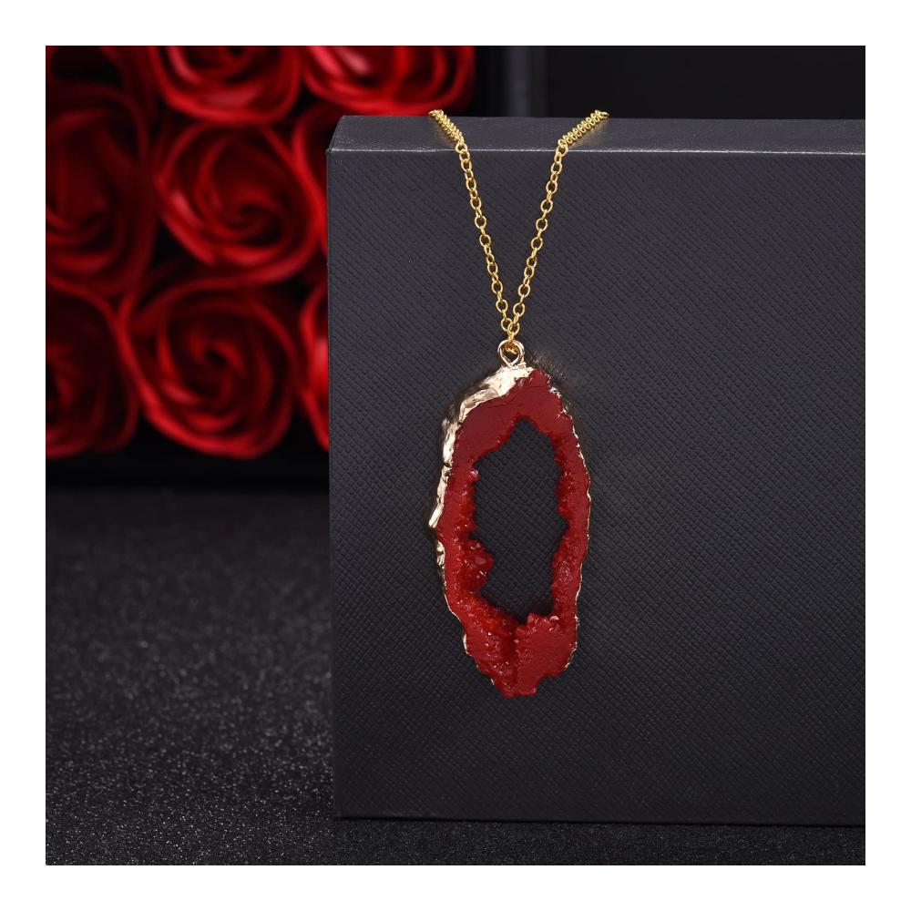 Edler Druzy Achat Harz Schmuckanhänger - Handgefertigter Charm-Anhänger für Eleganz und Stil - Perfekt für DIY-Schmuckprojekte und Geschenke - Einzigartige Accessoires für jede Gelegenheit