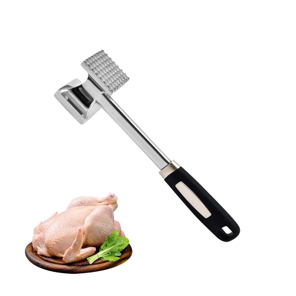 Hochwertiger Fleischklopferhammer aus PP & Zinklegierung | Doppelseitiges Fleischklopferwerkzeug für zartes Steak und zartes Rindfleisch | Rostbeständig