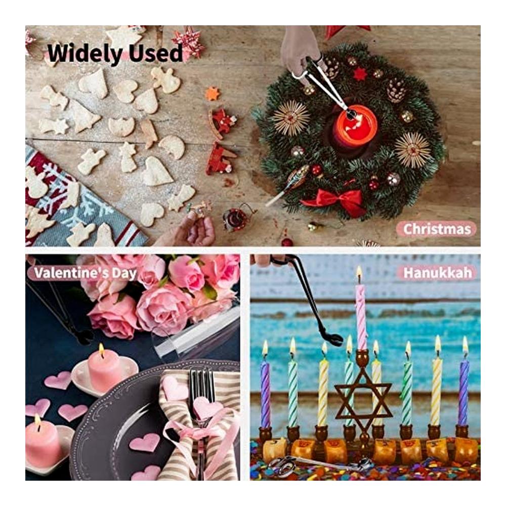 Premium Dochtwerkzeug-Set NRANSON 2 Stück Edelstahl Dochtscheren & Ersatzdochte. Perfekte Kerzenpflege für ein flackerfreies gemütliches