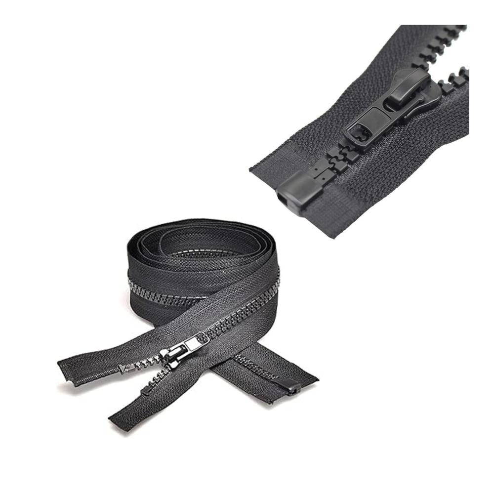 Entdecken Sie Qualität und Vielseitigkeit 2 Stück Jacken-Reißverschlüsse für Näharbeiten. Schwarz geformt perfekt für Mäntel und Jacken. Großpackung für DIY-Nähprojekte an Kleidungsstücken und Taschen. Hochwertige Kunststoff-Reißverschlüsse - ein Muss für jeden Schneider