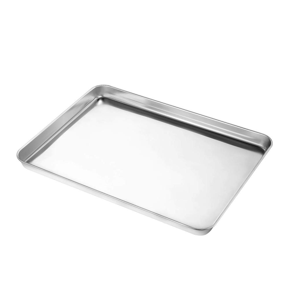 Wildone Backblech 3er Set aus Edelstahl | Backformen 22/30/40 cm | Ungiftig strapazierfähig & leicht zu reinigen | Hochwertige Bleche für Ihre Küche | Backbleche für vielseitigen Geb