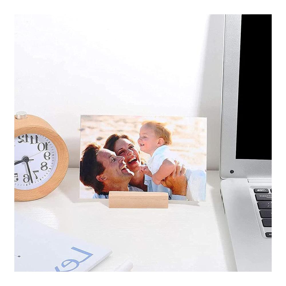 Tischkartenhalter aus Holz - 8er Set Platzhalter für Hochzeiten Restaurants & Büros | Stilvolle Tischnummernhalter für Fotos