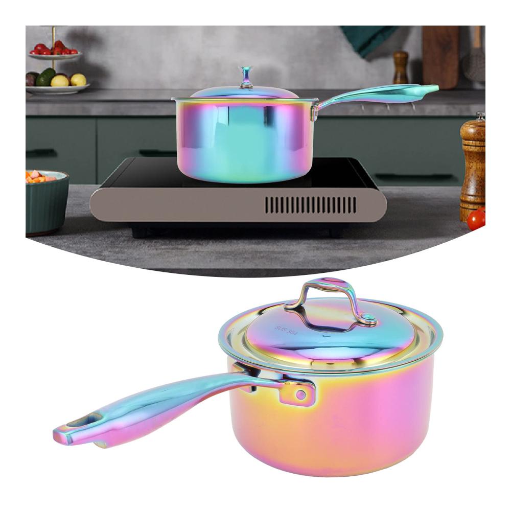 Hochwertiger Edelstahl Milchtopf für professionelle Küchen Verdicktes Design ergonomischer Griff ideal für Restaurants und Haushalte