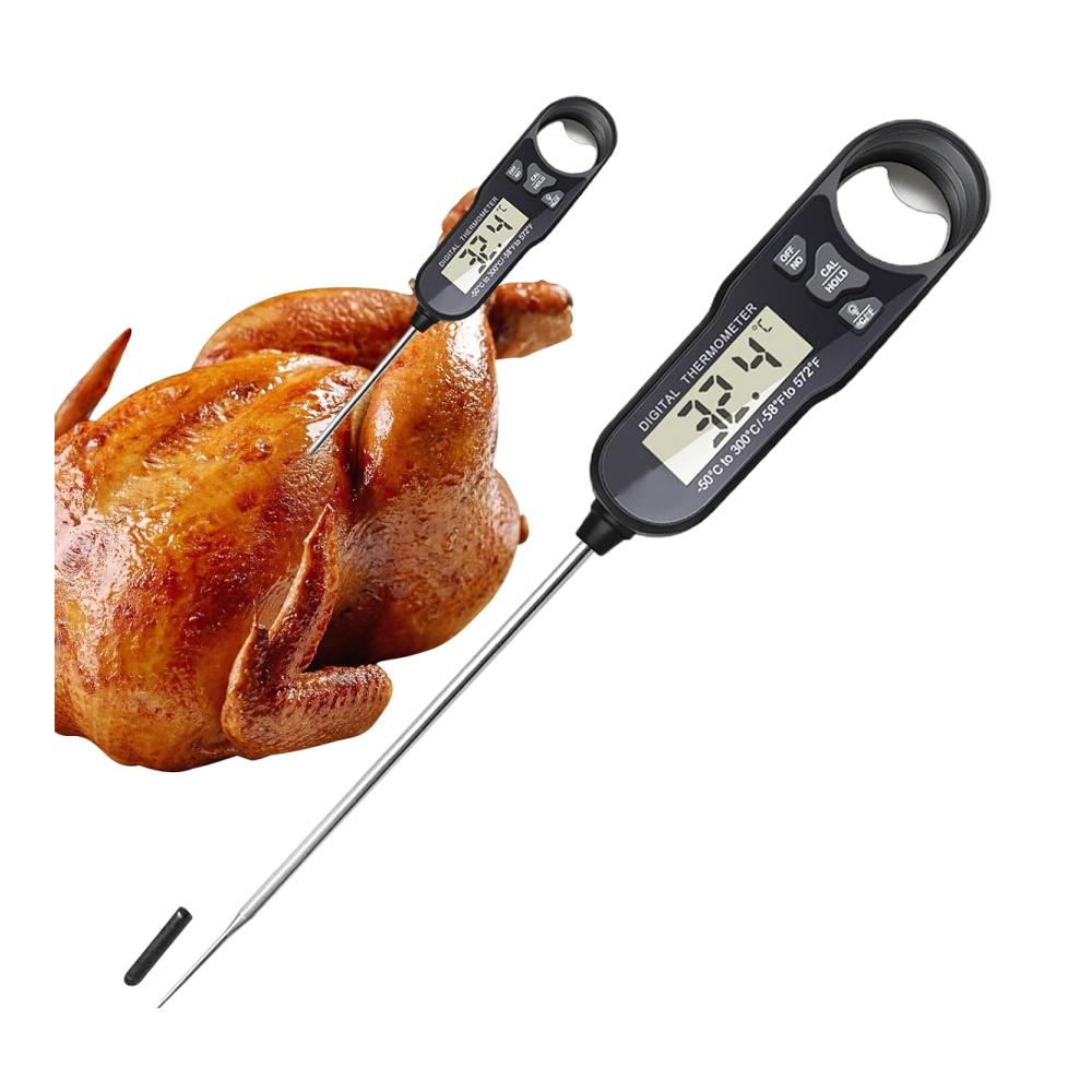 Digitales Bratenthermometer Präziser Kochgenuss mit sofort ablesbarem Thermographen | Perfektes Grillen für Outdoor & Indoor | Kochutensilien für Braten Truthahn Fisch & Lamm