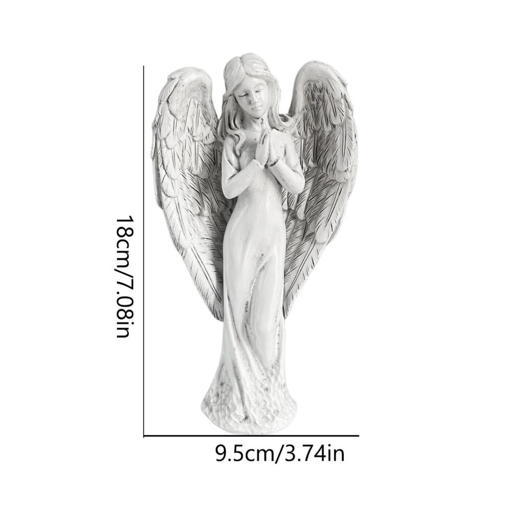 Engelsflügel Figurenstatue | Dekorative Gartenstatue für innen und außen - Göttliches Geschenk für Zuhause Wohnzimmer Garten und mehr! Ideal für Engel-Liebhaber und spirituelle Atmosphäre