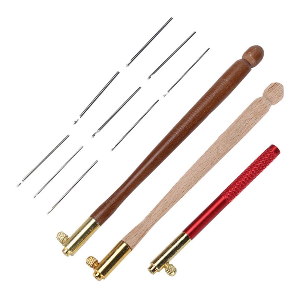 Ergonomische Häkelnadeln Set - 3 Größen | Rutschfeste Häkelnadeln aus hochwertigem Material | Perfekt zum Häkeln Sticken & Perlensticken | Inklusive Knüpfnadel & Stickwerkzeug