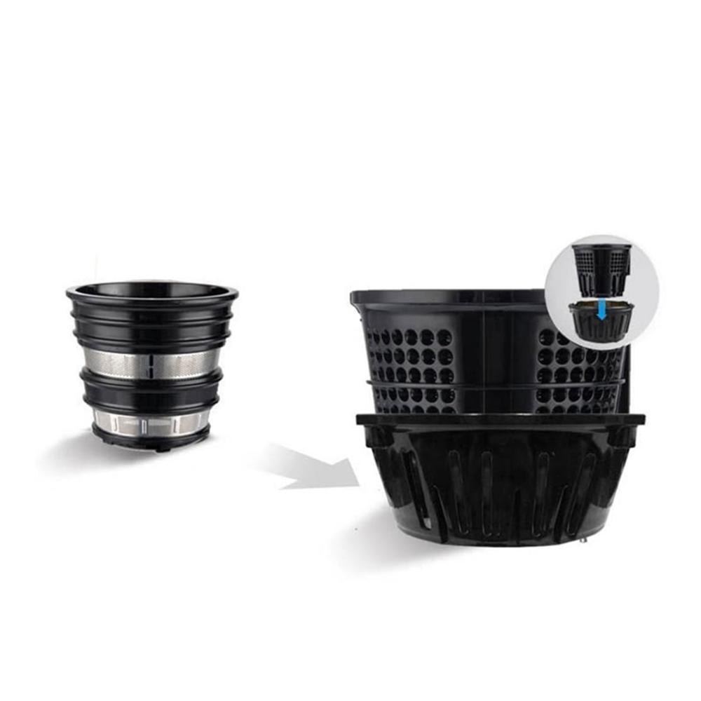 3er-Set Premium Edelstahl Entsafter-Zubehör Filter & Eis-Saft-Eimer für optimale Saft- & Zitruspressen-Ergebnisse