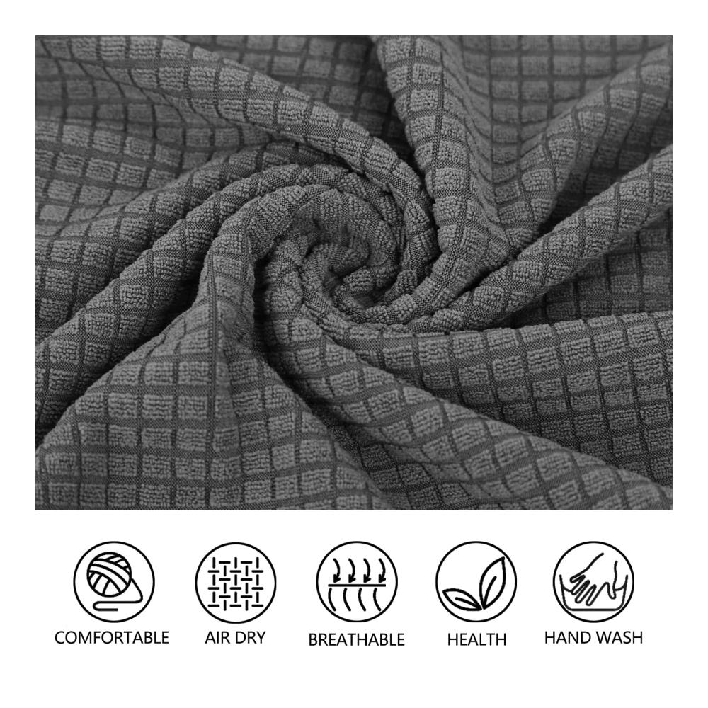 Hussen Set 4 Stück | Elastische Stuhlhussen waschbar | Schutz für Bankett Hochzeit Party | Dekorative Stuhlüberzüge | Stretch Stuhlbezug für Esszimmer Küche | Grau