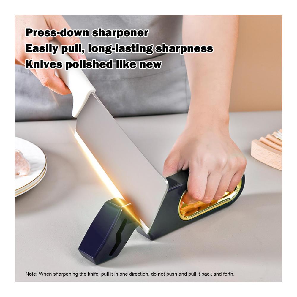 Manuelle Messerschärfer 4-Stufen-Küchenmesserzubehör für präzise Schärfe - inklusive Scheren. Ergonomisches Design für Profi-Ergebnisse