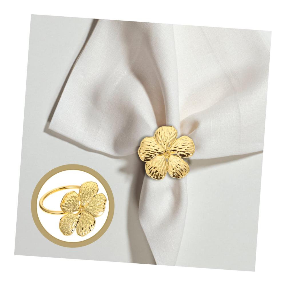 Elegante Serviettenringe - 30er Set Metallblumen für Hochzeitsbankett und Feiern - Perfekte Tischdekoration mit fünf Blütenblättern - Hochwertige Tischaccessoires von MILISTEN