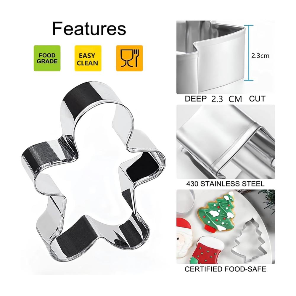 Feine Weihnachtsausstecher Set mit 12 Stücken für Kekse Fondant & mehr - Hochwertige Backformen für DIY-Backprojekte
