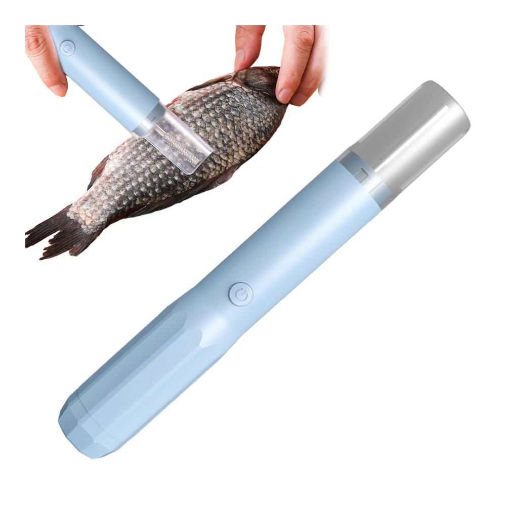 Entfernung von Meeresfrüchte-Schuppen leicht gemacht! Elektrischer Fischschuppenschaber mit 1500-mAh-Akku für die schnelle Reinigung der Fischhaut | Küchenwerkzeug für mühelose Sauberkeit | Innovatives Gerät für schnelles und einfaches Entfernen von Fischschuppen