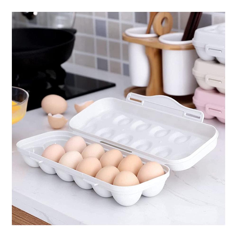 Organisieren Sie Ihre Eier mühelos! 2er-Pack Eieraufbewahrungsboxen - Kunststoff-Eierboxen mit Deckel für Küche und Restaurant. Wiederverwendbarer grauer Eierorganizer für eine ordentliche Aufbewahrung