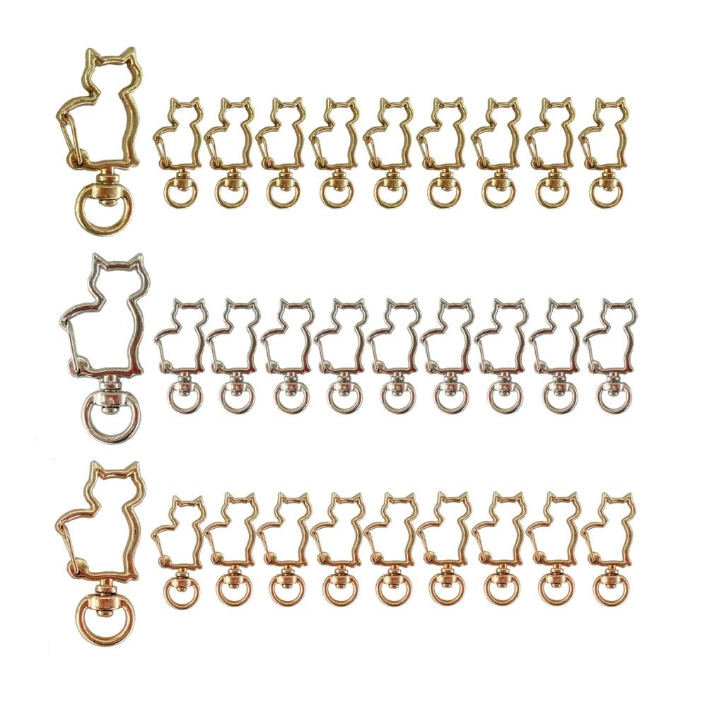 Entdecken Sie 30 Hochwertige Karabinerhaken mit Vielseitigen Schiebeschnallen und Metallwirbeln – Perfekte Verschlüsse für Hummer Swivel Trigger Clips. Abnehmbare Drehverschlüsse in Silber Gold und Pink für Schlüsselanhänger Hängende Handwerksprojekte oder Dekorationen. Erleben Sie Sicherheit und Stil in einem