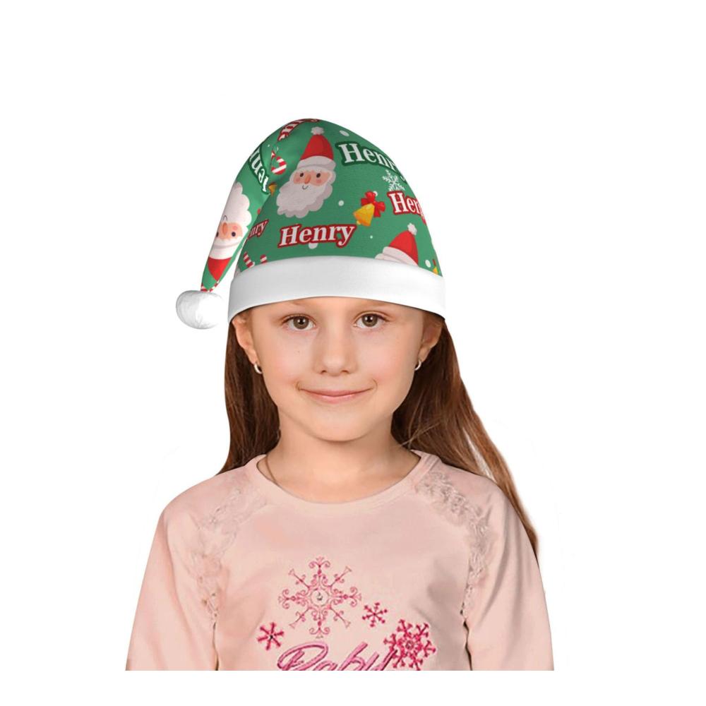 Personalisierte Weihnachtsmütze mit Foto | Weiche Weihnachtsmann Kappen | Lustige Kopfbedeckung für Party & Fotos |