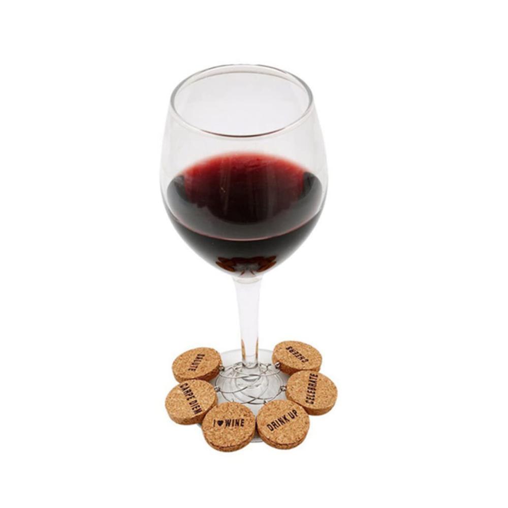 36 Stk Glasmarkierer & Anhänger für Getränke - Kreative Korkglas Trinkanhänger für Weinliebhaber - Charmante Glasringe & Weinschilder aus Kork - Perfekte Geschenkidee für gesellige Runden