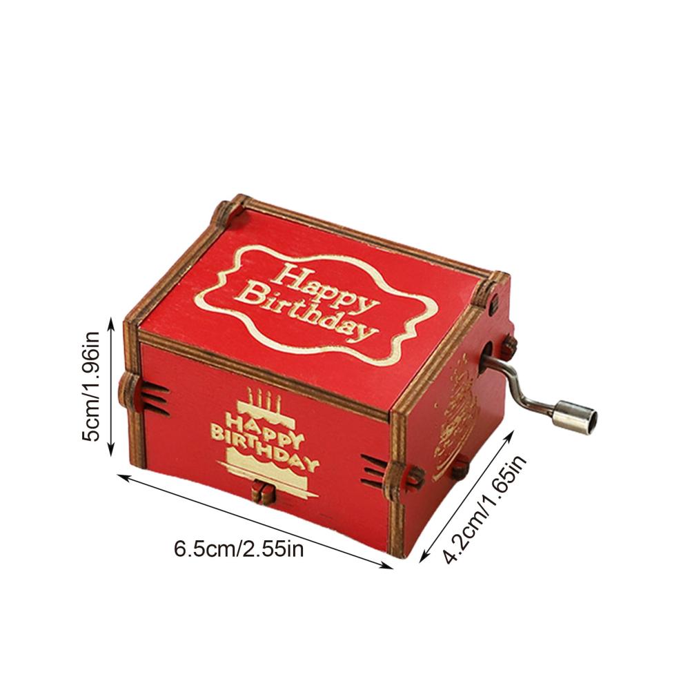 Gönnen Sie sich Nostalgie mit unserer Vintage Spieluhr! Handkurbel-Musikspielzeug mit rot antiker Gravur. Perfektes Geschenk für Geburtstage und Valentinstage! Ideal für Liebhaber Freunde und die Familie. Machen Sie Ihren Tag melodisch