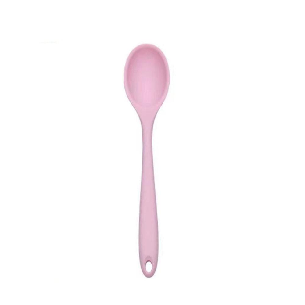 Premium Kochutensilien-Set Mini-Silikon-Geschirr inklusive Kochlöffel Löffel Spatel & Pfannenwender - 2-teilig in stilvollem Rosa! Perfekt für jede Küche