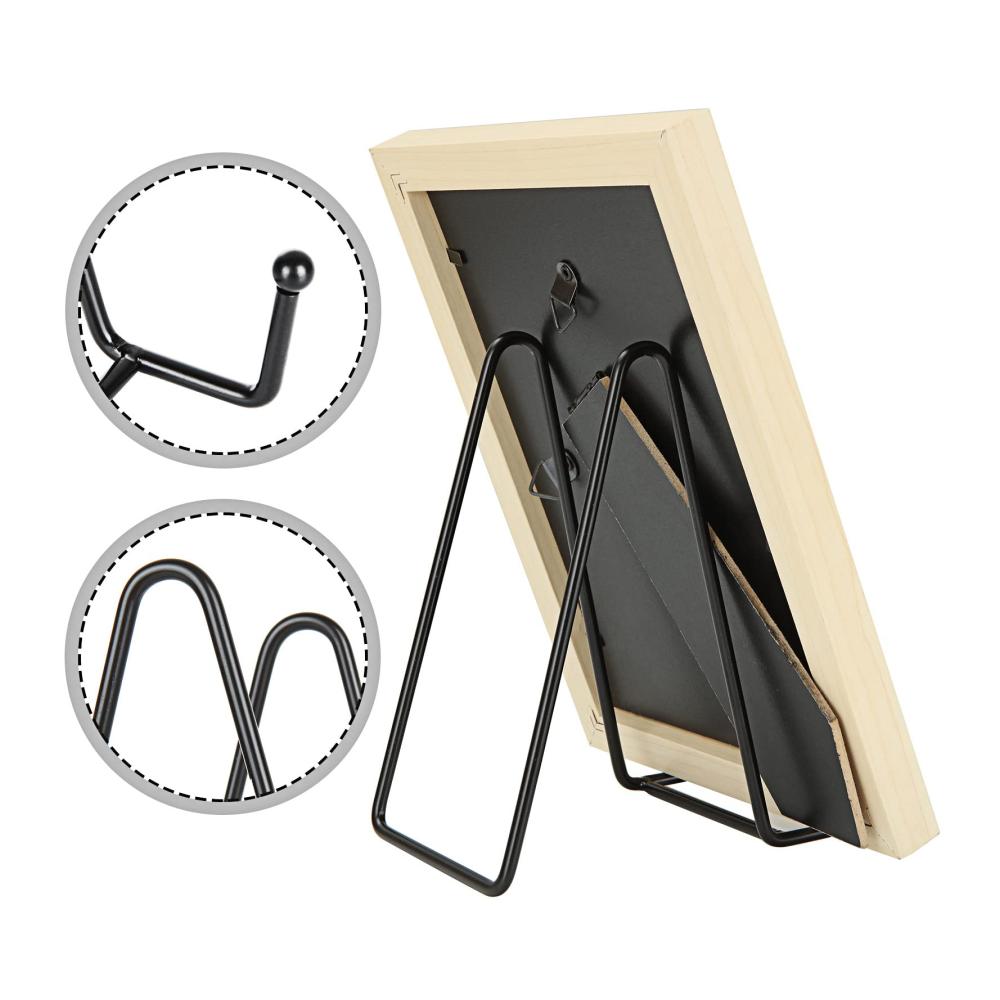 Staffelei Teller Ständer Set - 10 Stück 6 Zoll Schwarz Metall Tellerständer für Bücher Fotos & Tablets - Dekorative Tellerhalter für vielseitige Präsentationen - Stabile Staffeleien für Kunstwerke & mehr