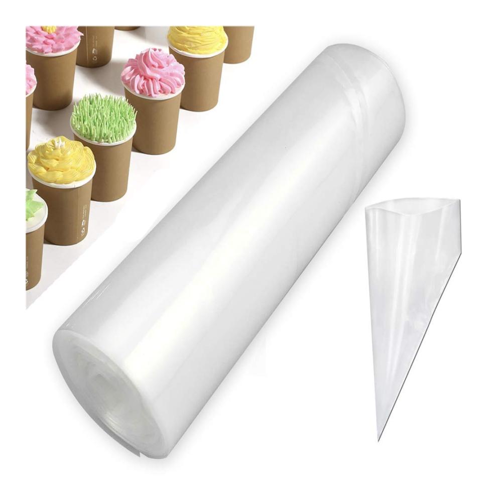 Professionelle Einweg-Spritzbeutel auf Rolle - 50 Stück verdickte 305 cm - Ideal für Kuchendekoration Cupcakes Desserts & Backen - Leicht zu handhaben & hygienisch