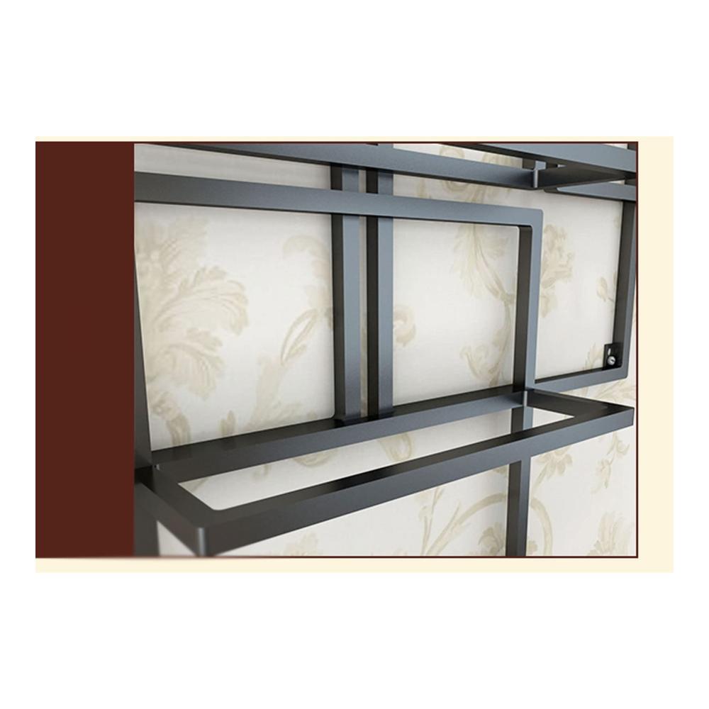 Elegantes Weinregal Platzsparendes Design für 8 Flaschen robuste Eisenkonstruktion stilvolle Wandmontage für Küche Bar oder Wohnzimmer. Weinregal-Organizer für moderne Weinkenner