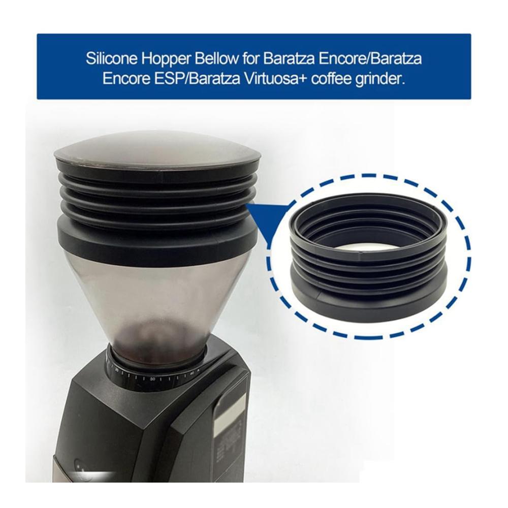 Handkaffeemühlen Hoppers Blasebohnenmühle für müheloses Mahlen | Einzeldosis-Trichter wiederverwendbare Silikon-Bälge | Kaffeemühle mit Bohnenbehälter | Einfache Installation