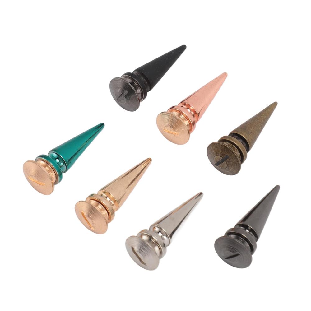 Brads 7 Stück Zinklegierung Kegelspikes – Coole Punk-Nieten für DIY-Lederwaren Jacken & mehr – Hochwertige Dekoration für Bastelprojekte & Kleiders
