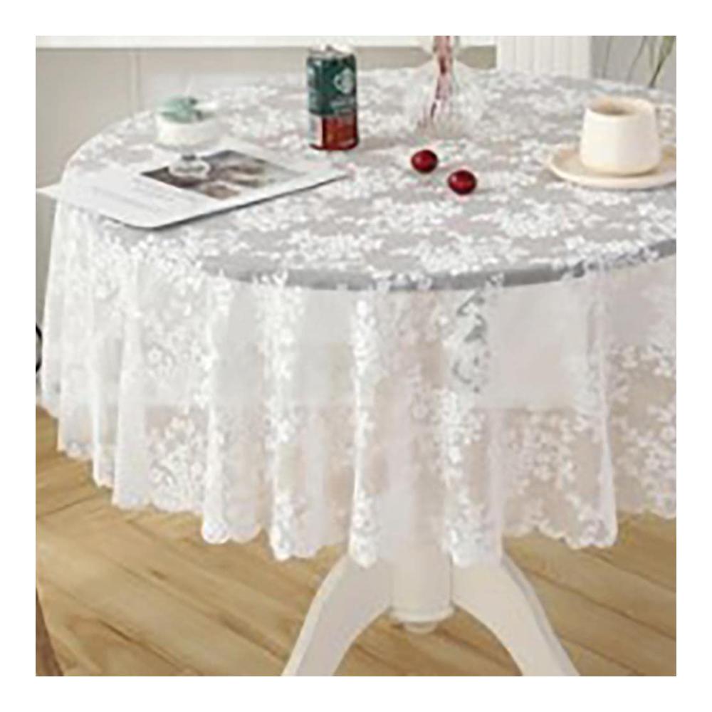 Elegante Runde Tischdecken – Weiße Spitze für Hochzeiten und Dekorationen - Verschiedene Größen - Perfekte Tischdekoration für besondere Anlässe