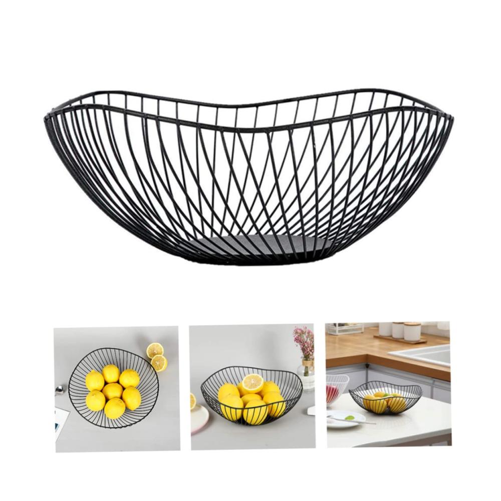 Goldene Obstkörbe Dekorative Metall-Obstschalen für Küche und Tischdekoration - Stilvoller Aufbewahrungskorb für Obst und Gemüse