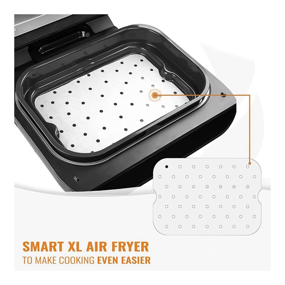 Backpapier für Ninja Foodi XL Smart FG551 6-in-1 Indoor Grill - 4er Packung Backpapier-Liner | Hochwertiges Pergamentpapier Zubehör für Ninja Foodi | Antihaftbeschichtet und Hitzebeständig | Perfekt für gesündere Kochergebnisse | Leicht zu reinigen