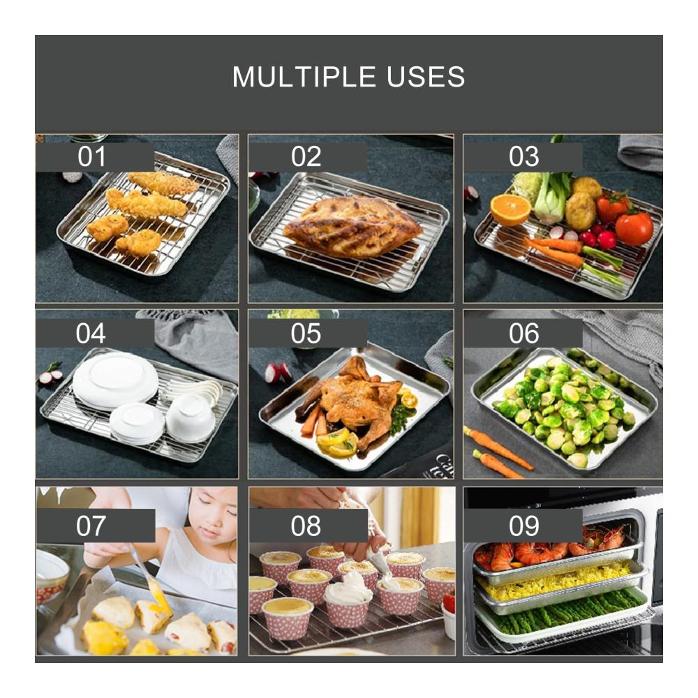Entdecken Sie das Vielseitige Backformsets aus Edelstahl für Grill und Ofen - Perfekt zum Servieren und Backen - Multifunktionales Set für Ihre Küche