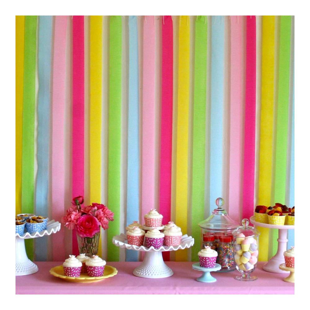 MEJOSER Premium 25m x 4.5 cm Regenbogen Kreppbänder Rolle - Hochwertiges DIY Krepppapier in 9 Farben für Partydekorationen Hochzeiten Taufen Geburtstage und Weihnachten - Kreatives Seidenpapier für unvergessliche Dek