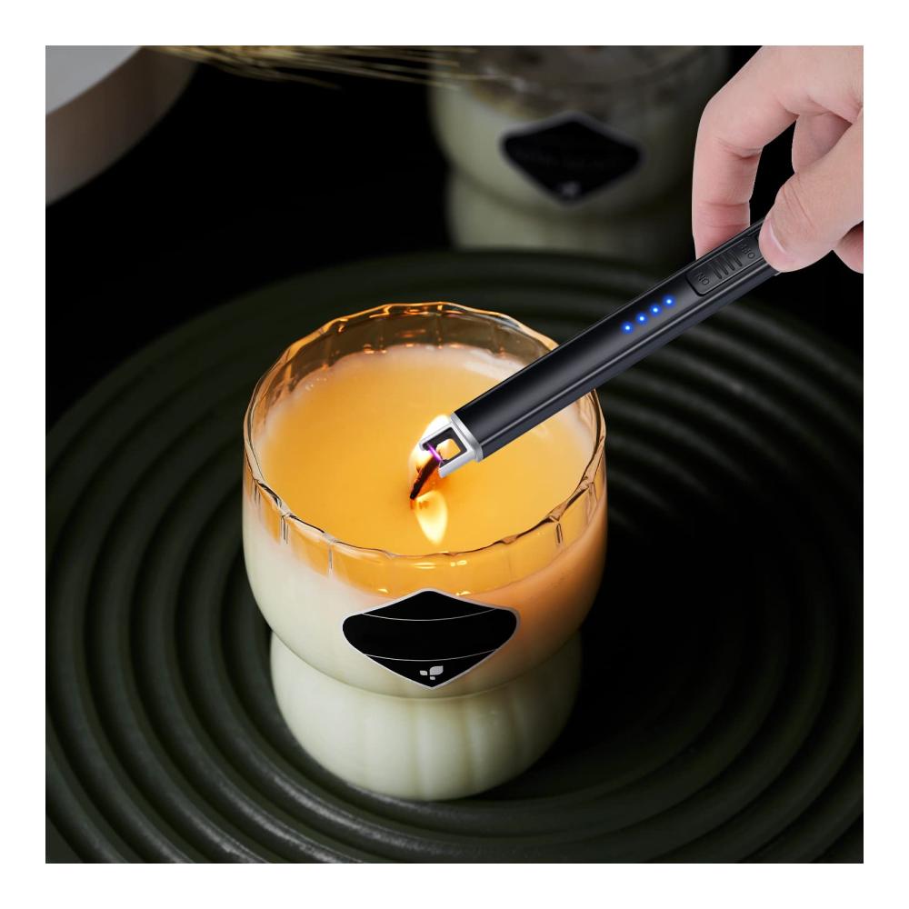 Elektrisches Lichtbogen Feuerzeug | USB aufladbar & winddicht | Stabfeuerzeug für Kerzen Grill und Feuerwerk | Plasma Feuerzeug elegant und langlebig | Wiederaufladbares Feuerzeug für den