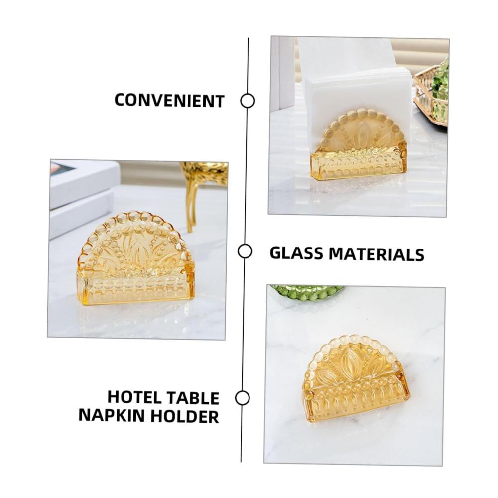 Serviettenhalter Vintage Glas Taschentuchhalter für den Esstisch – Dekorativer Papierhandtuchhalter für Tische und Cocktailservietten – Stilvolles Tischdekor und praktisches Accessoire für Ihr Zuhause