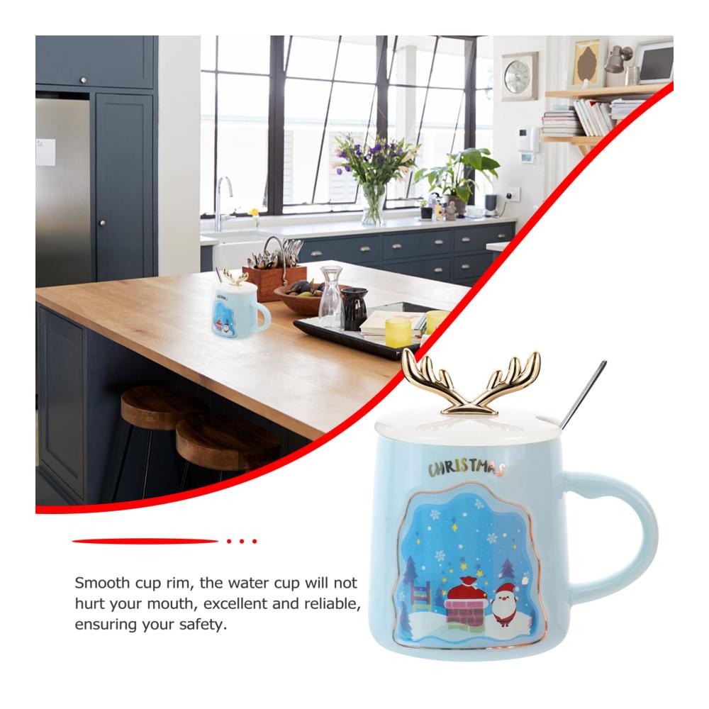 Genießen Sie Ihren Morgen mit Stil! 6er Set Espresso- & Mokkatassen | Weihnachtsmotiv | Keramik | Deckel | Perfektes Geschenk für die Feiertage