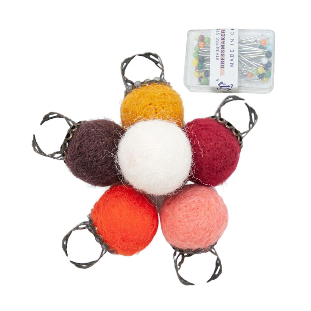 Nadelkissen zum Nähen DIY Craft Needle - 6er Set mit Nadelhalterkissen für Quilten und Handarbeiten - Praktisches Nähzubehör für Heimwerkerprojekte